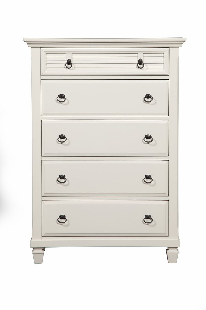 62" White Solid Wood Six Drawer Double Dresser