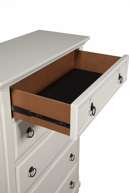 62" White Solid Wood Six Drawer Double Dresser