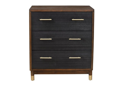 62" Brown And Black Solid Wood Seven Drawer Double Dresser