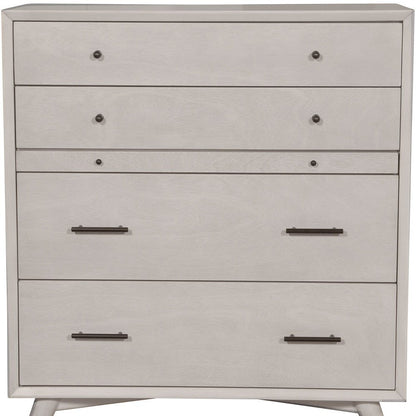 59" Gray Solid Wood Seven Drawer Double Dresser