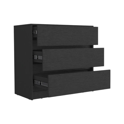 33" White Three Drawer Dresser