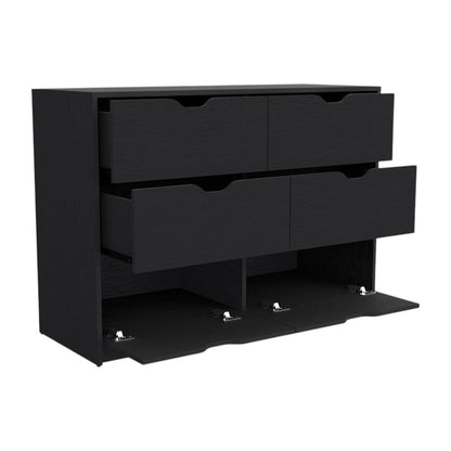 42" White Four Drawer Dresser