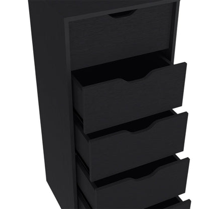 18" White Five Drawer Standard Chest