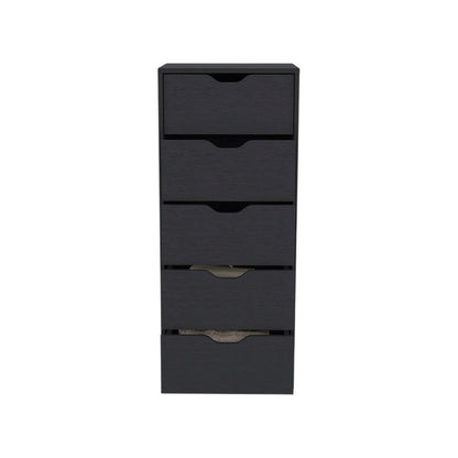 18" White Five Drawer Standard Chest