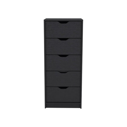 18" White Five Drawer Standard Chest