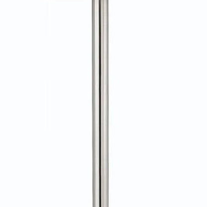 60" Nickel Metal Tray Table Floor Lamp With White Fabric Square Shade