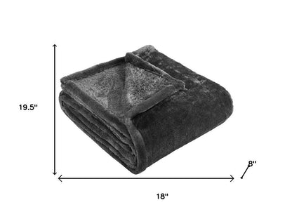 King Charcoal Fleece Knitted Plush Blanket