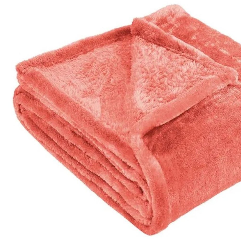 14" X 15" Coral Fleece Plain Weave Plush Throw Blanket