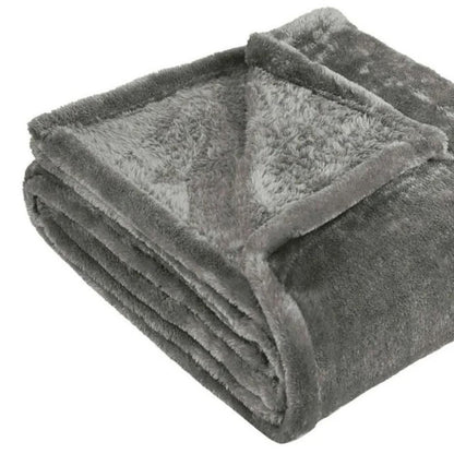 14" X 15" Silver Fleece Plain Weave Plush Throw Blanket