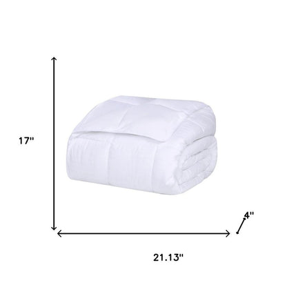 Twin White Cotton Plain Weave Striped Blanket
