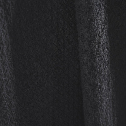 Twin Black Cotton Waffle Weave Blanket