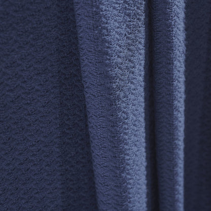 Twin Navy Blue Cotton Waffle Weave Blanket