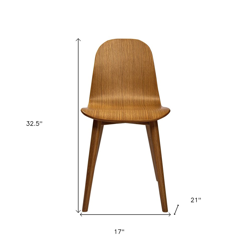 Oak Solid Wood and Wood Dining Side Chair