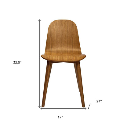 Oak Solid Wood and Wood Dining Side Chair