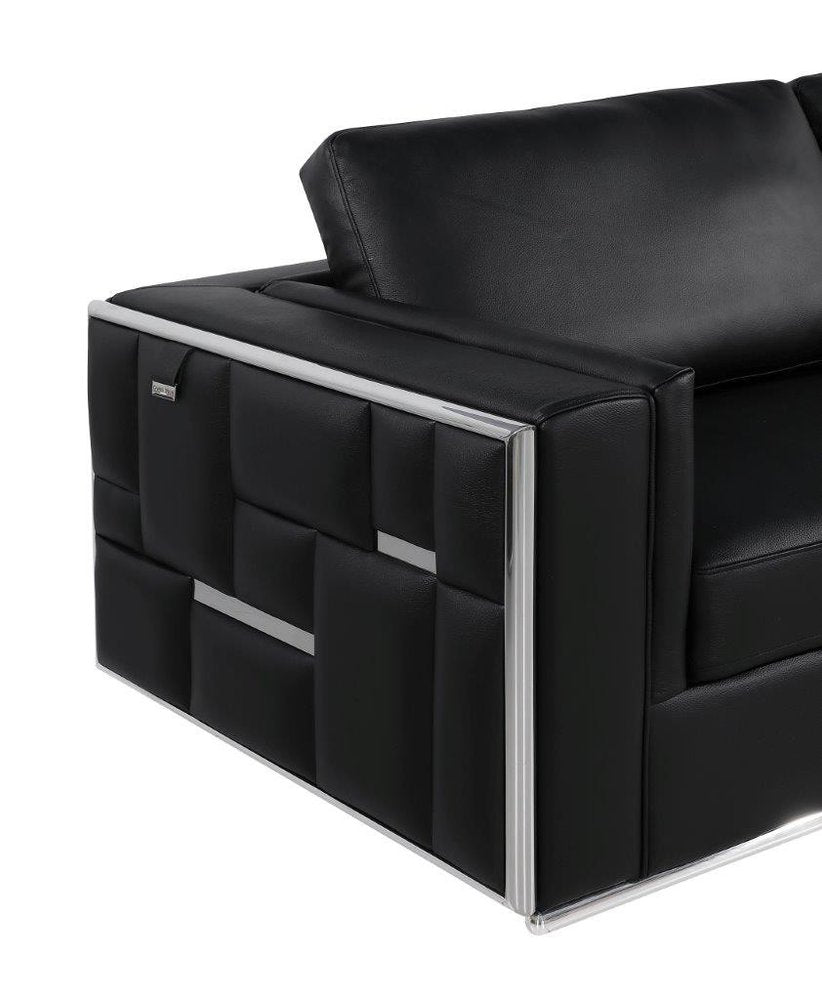 47" White And Gold Top Grain Leather Club Chair