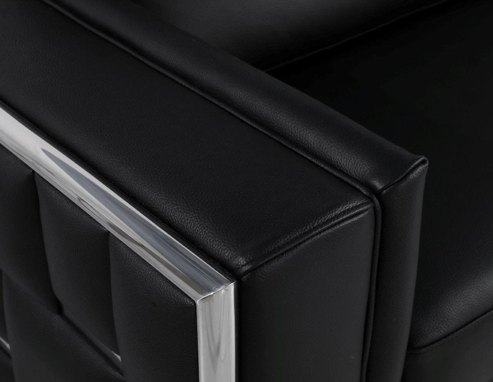 47" White And Gold Top Grain Leather Club Chair
