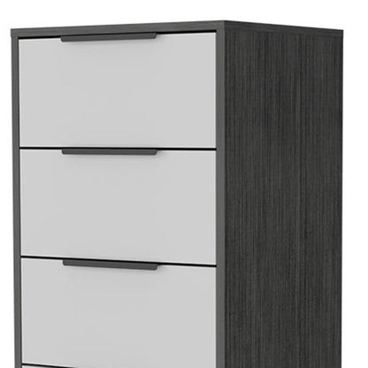 18" White and Natural Five Drawer Standard Chest
