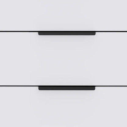28" White Wood Three Drawer Dresser