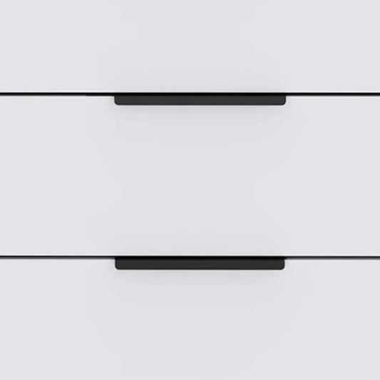 28" White Wood Three Drawer Dresser