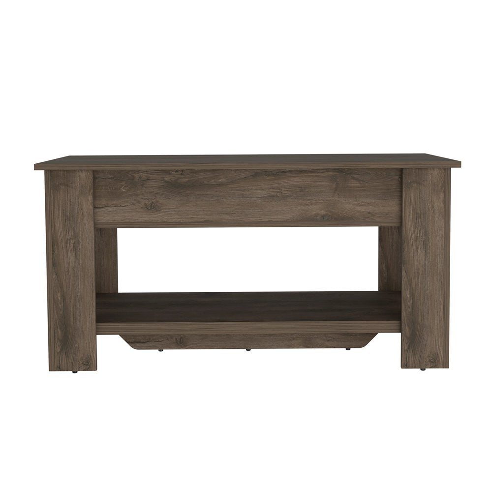 40" Dark Brown Storage Bench with Flip Top