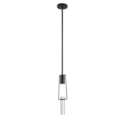 Black And Clear Transparent Metal LED Dimmable Chandelier With Clear Shades