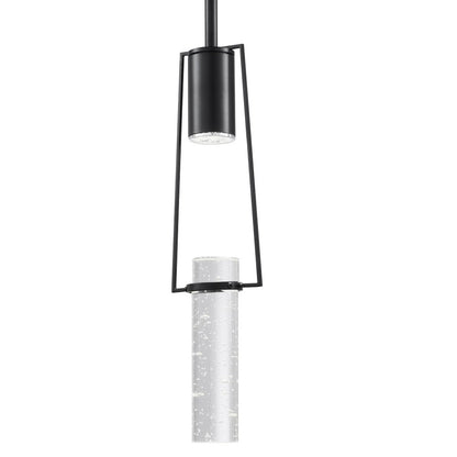 Black And Clear Transparent Metal LED Dimmable Chandelier With Clear Shades