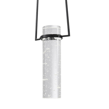 Black And Clear Transparent Metal LED Dimmable Chandelier With Clear Shades