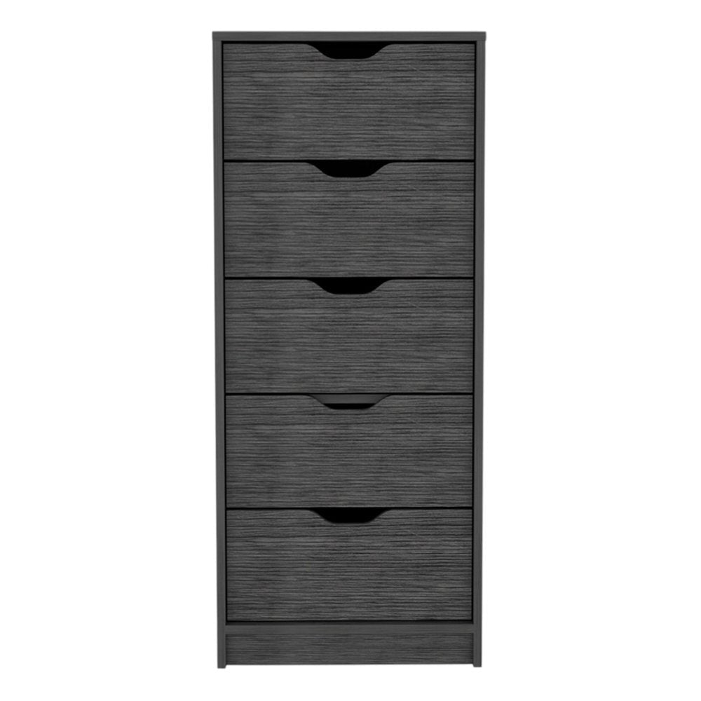 18" White Five Drawer Standard Chest