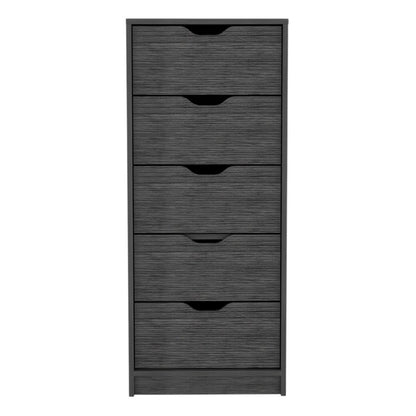 18" White Five Drawer Standard Chest