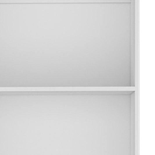 71" White Wood Four Tier Bookcase