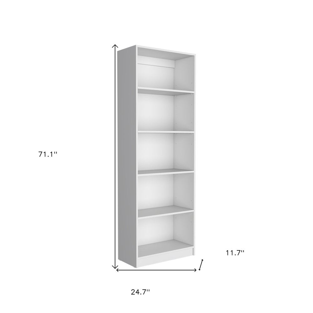Set of Two White Wood Nine Tier Modular Bookcase