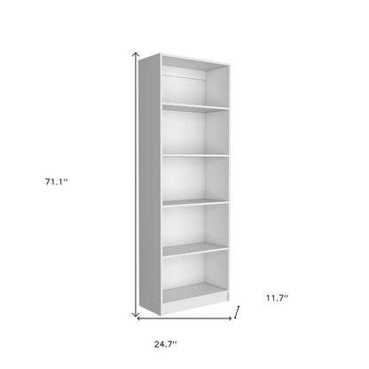 Set of Two White Wood Nine Tier Modular Bookcase
