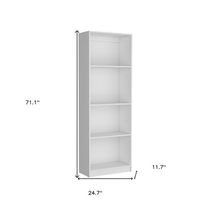 Set of Three White Wood Thirteen Tier Modular Bookcase