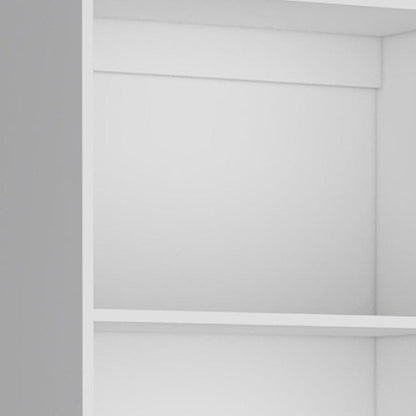 Set of Three White Wood Thirteen Tier Modular Bookcase
