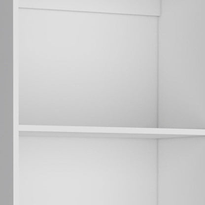 Set of Three White Wood Fourteen Tier Modular Bookcase
