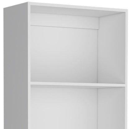 Set of Three White Wood Fourteen Tier Modular Bookcase