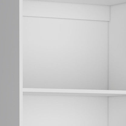 Set of Three White Wood Fourteen Tier Modular Bookcase