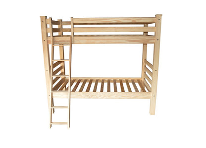 Natural Twin Over Twin Solid Wood Bunk Bed
