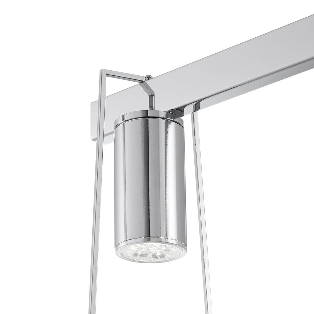 Silver And Clear Three Light Metal Dimmable Smart Enabled Chandelier With Clear Shades
