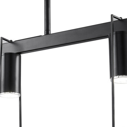 Black And Clear Three Light Metal Dimmable Smart Enabled Chandelier With Clear Shades