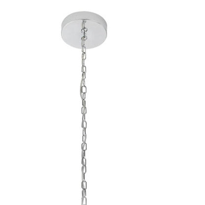 Silver And Clear Candle Style Eight Light Metal Dimmable Smart Enabled Chandelier With Clear Shades