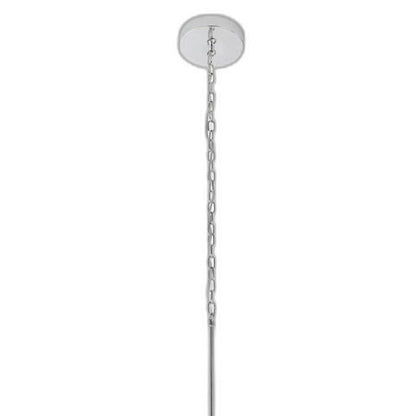 Silver And Clear Candle Style Eight Light Metal Dimmable Smart Enabled Chandelier With Clear Shades