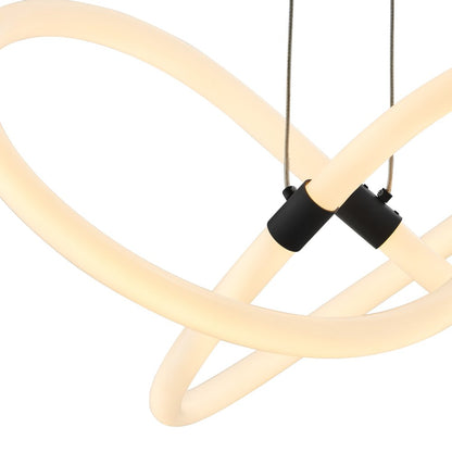 Black Metal LED Dimmable Smart Enabled Chandelier