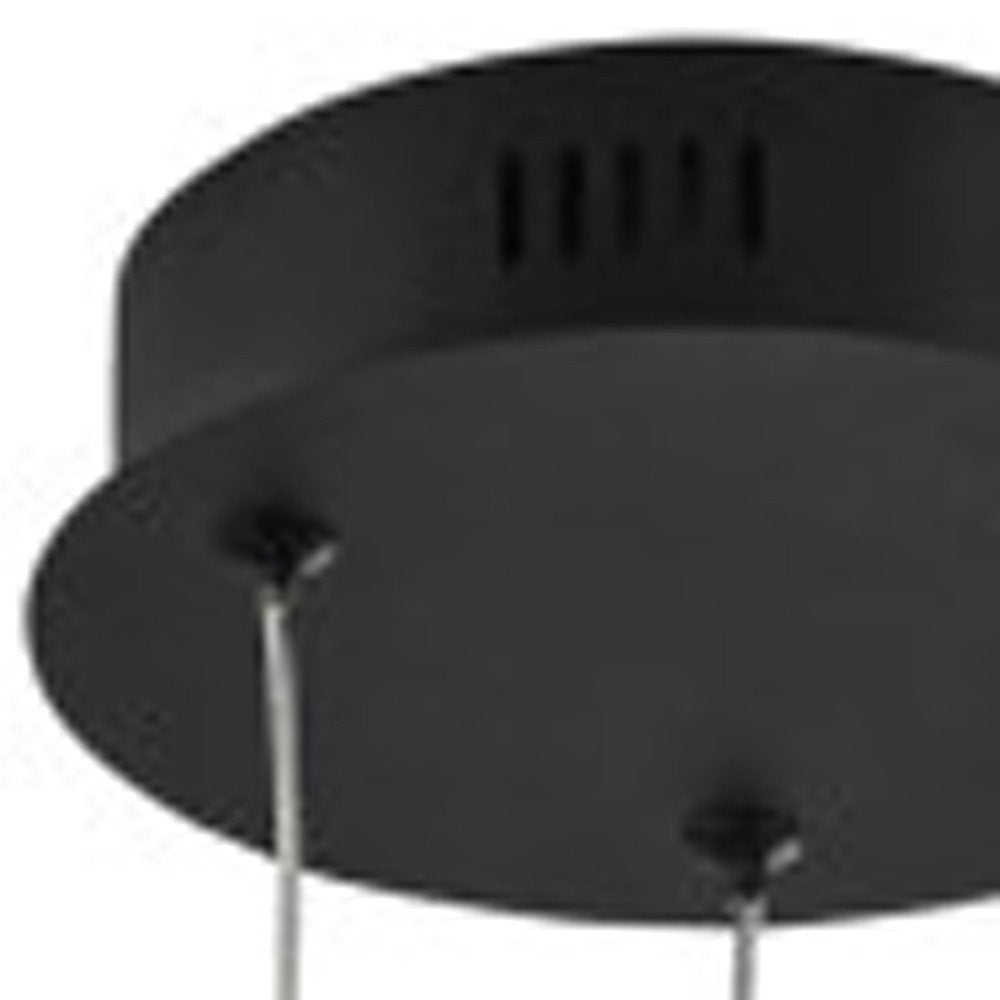 Black Metal LED Dimmable Smart Enabled Chandelier