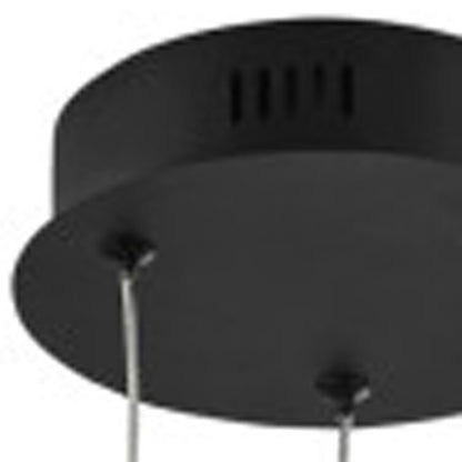 Black Metal LED Dimmable Smart Enabled Chandelier