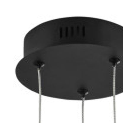 Black Metal LED Dimmable Smart Enabled Chandelier