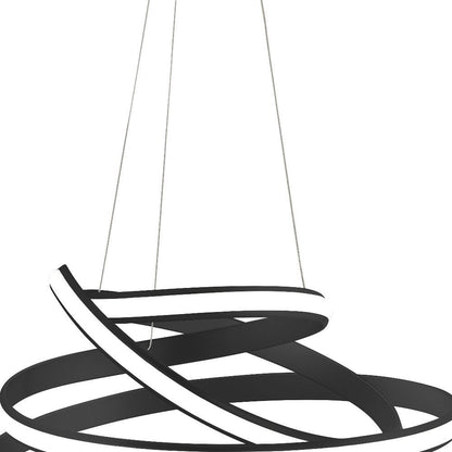 Black Metal LED Dimmable Smart Enabled Chandelier