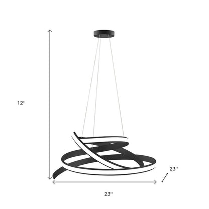Black Metal LED Dimmable Smart Enabled Chandelier