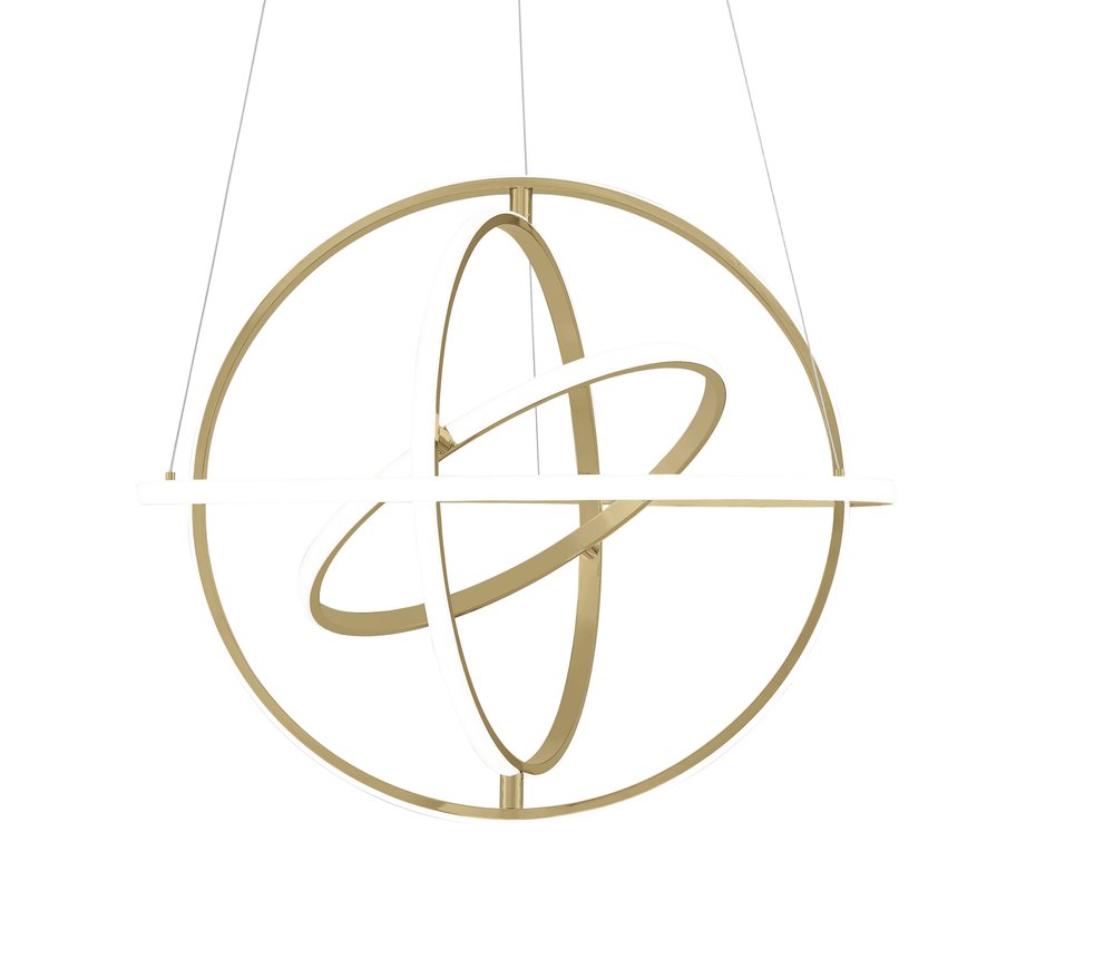 Gold Metal LED Dimmable Smart Enabled Chandelier