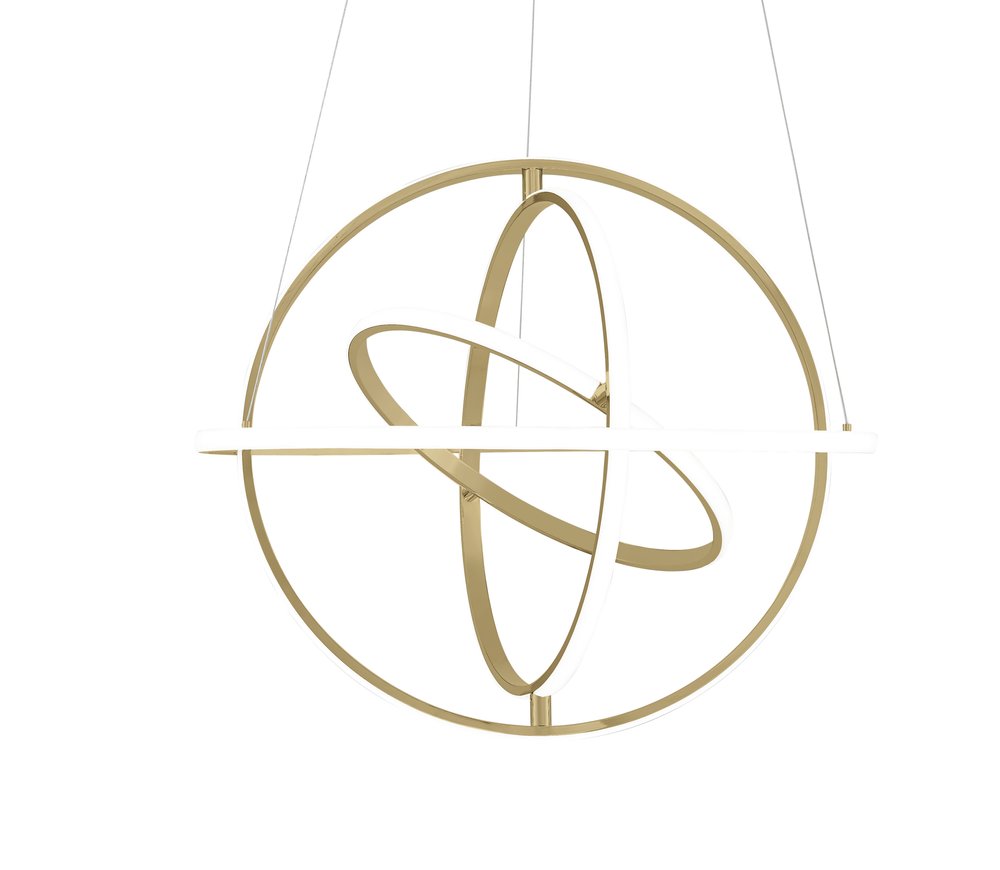 Gold Metal LED Dimmable Smart Enabled Chandelier